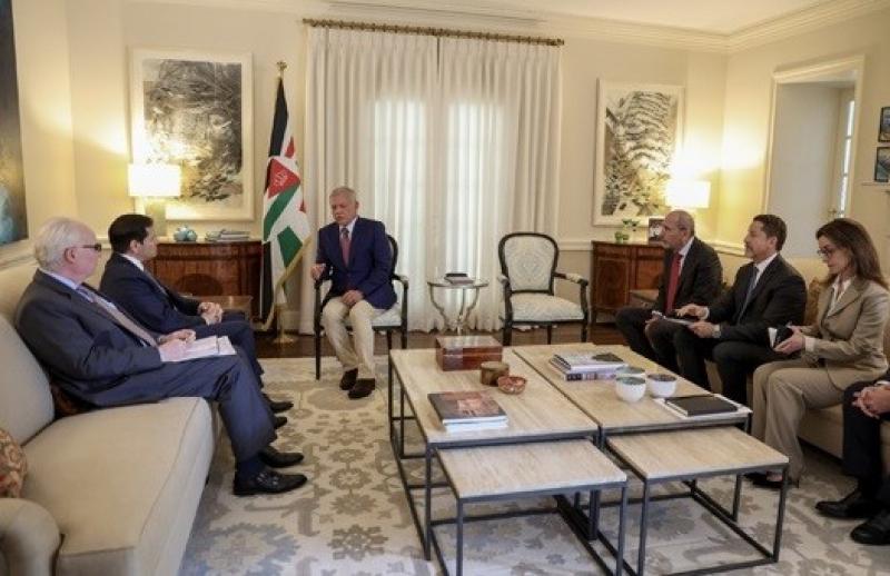 عاهل الأردن لوزير خارجية أمريكا: يجب وقف إطلاق النار فورًا في غزة واستئناف دخول المساعدات