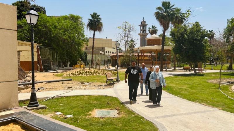 مسئولو ”الإسكان” يتابعون أعمال تطوير منطقة وسط القاهرة وحديقة الأزبكية ضمن تطوير القاهرة الخديوية| صور