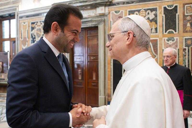 البابا ليو الرابع عشر يستقبل أمين عام حكماء المسلمين بالفاتيكان