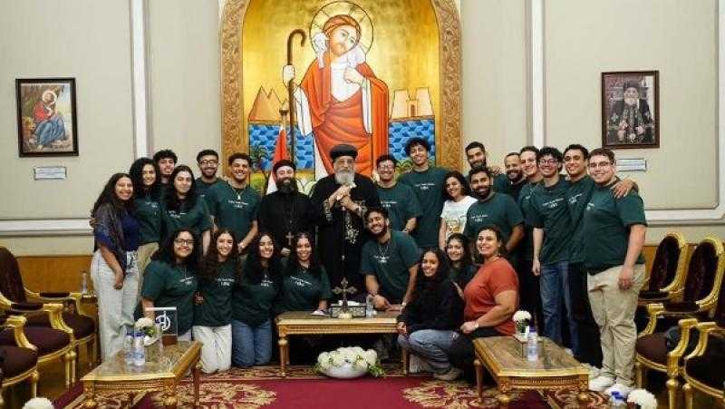 البابا تواضروس يستقبل مجموعة من خدام إيبارشية جنوبي الولايات المتحدة