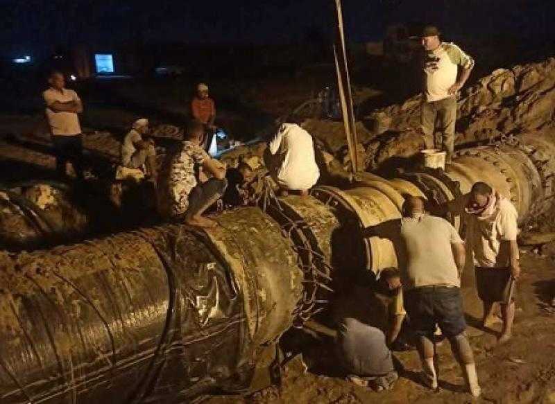 شمال سيناء: إصلاح الخط الرئيسي وإعادة الضخ بكامل الطاقة