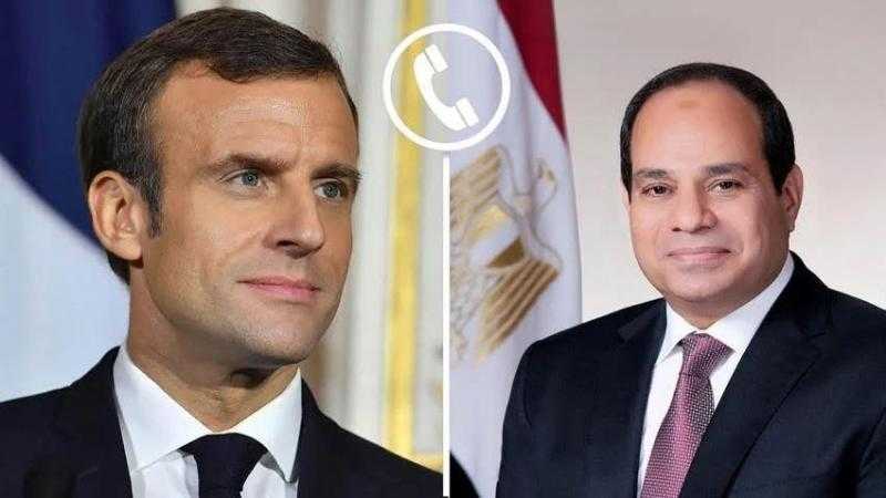 الرئيس عبد الفتاح السيسي يتلقى اتصالاً هاتفياً من الرئيس الفرنسي إيمانويل ماكرون