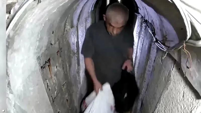 بـ250 مترا من الخرسانة.. جيش الاحتلال يسد نفق ”السنوار” فى غزة (فيديو)