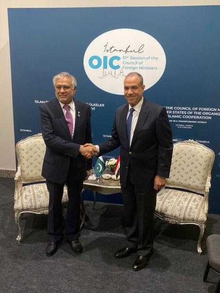 وزير الخارجية والهجرة يلتقي بنظيره الباكستاني في أسطنبول
