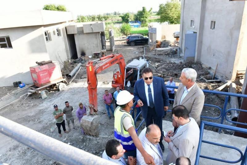 محافظ الدقهلية يتفقد محطة مياه كفر الحصة بمركز نبروه