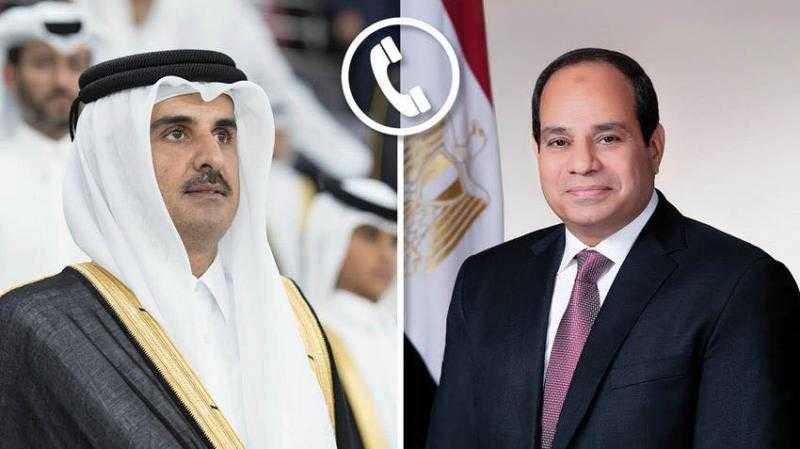 الهجمات الإيرانية والأوضاع الإقليمية.. تفاصيل الاتصال الهاتفي بين الرئيس السيسي وأمير قطر
