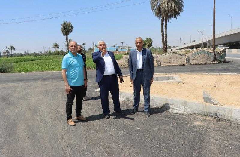 تجهيزات مرورية نهائية لتخفيف الزحام بمحيط مجمع المواقف ببني سويف