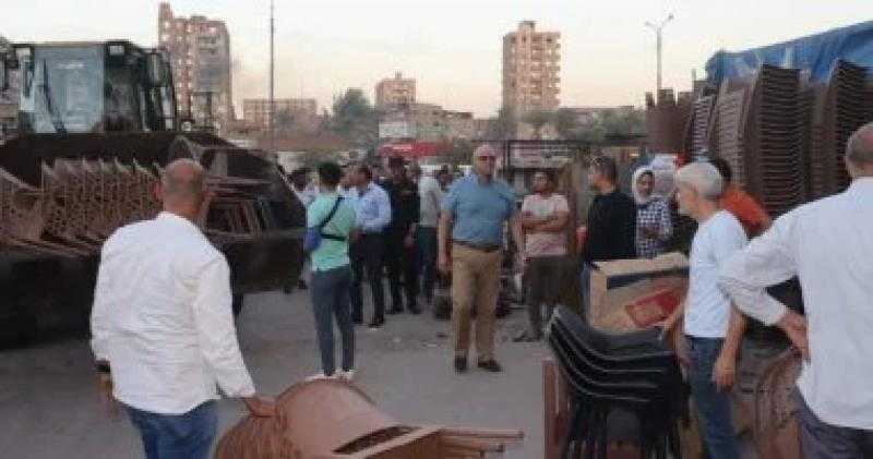 محافظ القليوبية يقود حملة لإزالة الإشغالات بشارع ترعة الإسماعيلية