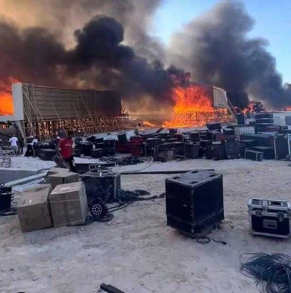 حريق ضخم يندلع في حفل “تكنو” بالساحل الشمالي.. ولا وجود لوفيات