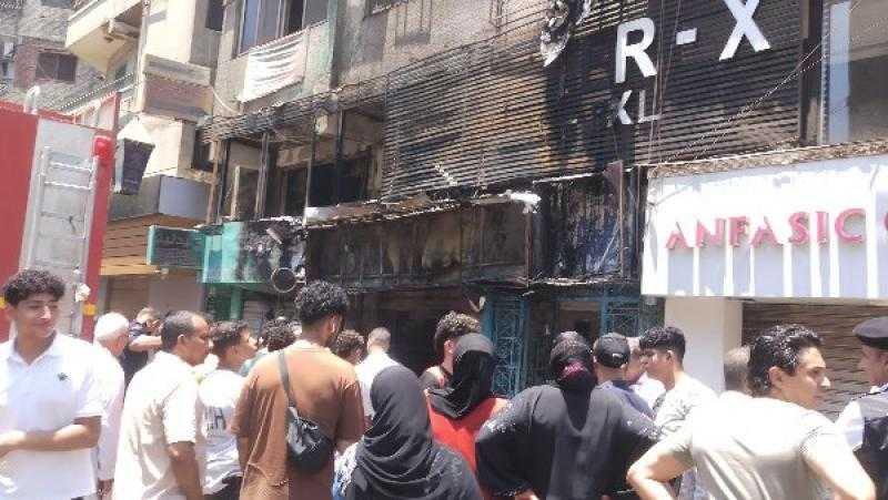 السيطرة على حريق اشتعل بمحل تجاري في شارع فيصل بالجيزة