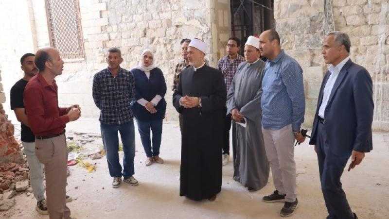 سكرتير مساعد بني سويف يتابع الموقف التنفيذي لتطوير مسجد السيدة حورية