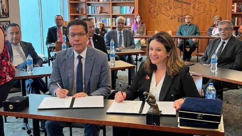توقيع اتفاقية تعاون بين جامعتي بنها ولويفيل الأمريكية