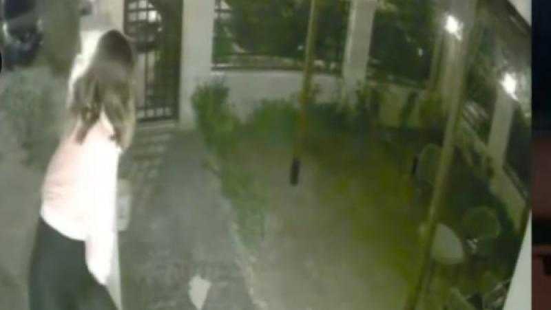 لحظة اقتحام هدير عبدالرازق لفيلا طليقها والقفز من فوق السور ..صور