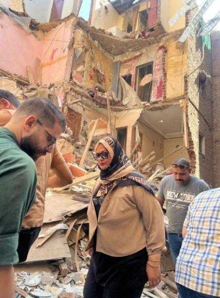 انهيار جزئي لعقار بعين شمس دون إصابات