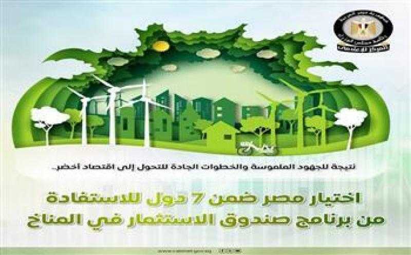 الوزراء: اختيار مصر ضمن 7 دول للاستفادة من برنامج صندوق الاستثمار في المناخ.. إنفوجراف