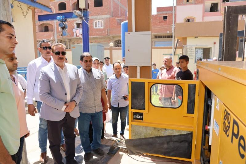 محافظ المنوفية يفتتح مشروع محطة رفع صرف صحي قرية سرسموس.. صور