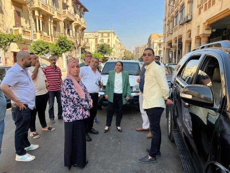 نائبة محافظ القاهرة تتفقد التطوير في شارع إبراهيم باشا بمصر الجديدة