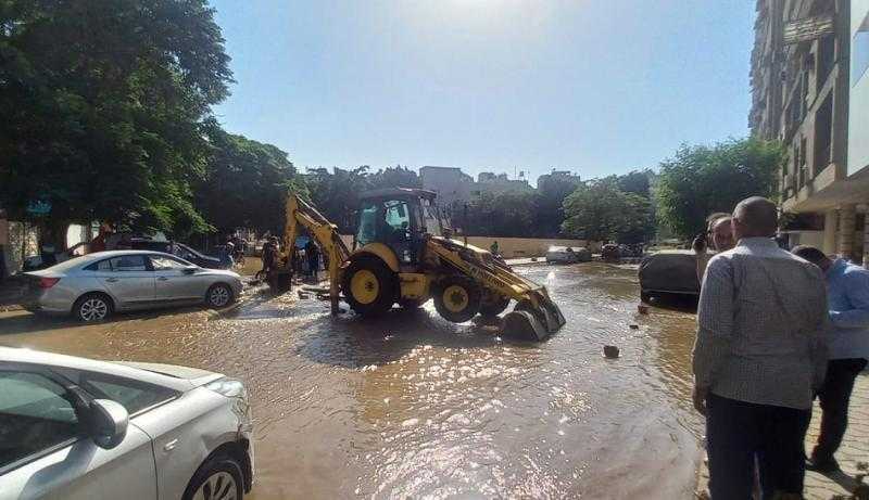 مياه الشرب بالجيزة: كسر مفاجئ بخط مياه قطر 1000 مم بمركز العياط