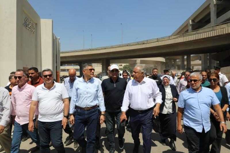 محافظ الجيزة يتفقد أعمال التطوير بمحيط مستشفى بولاق الدكرور ومحطة مترو الجامعة