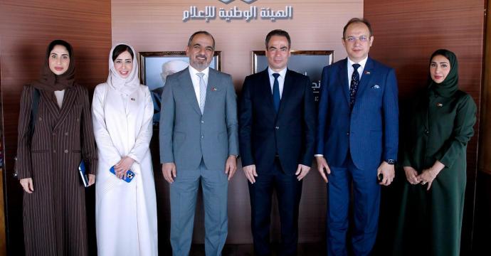 وفد إماراتي برئاسة جمال الكعبي يزور استديو نجيب محفوظ بماسبيرو