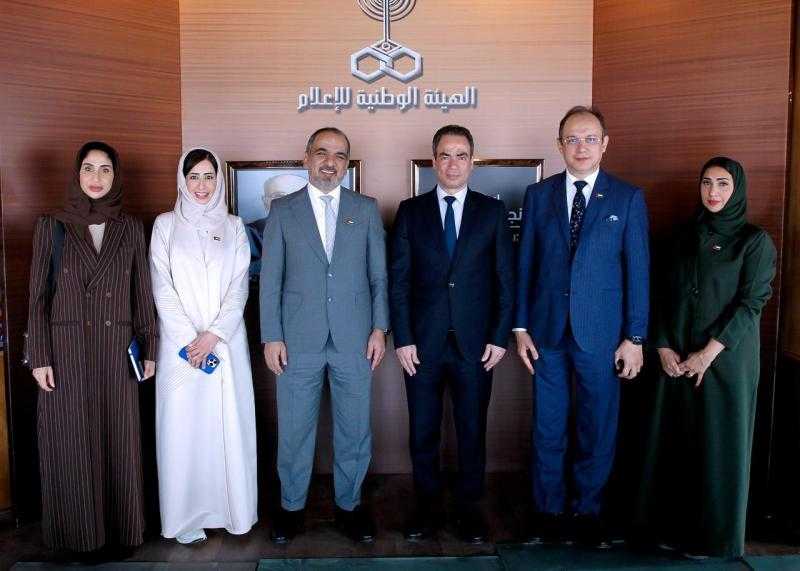 وفد إماراتي برئاسة جمال الكعبي يزور استديو نجيب محفوظ بماسبيرو