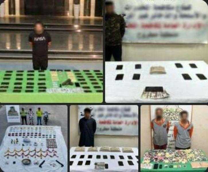 القبض على 8 تجار مخدرات بحوزتهم مضبوطات تقدر بــ53 مليون جنيه