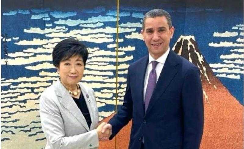 سفير مصر باليابان ومحافظ طوكيو يتفقان على تطوير التعاون الثنائي