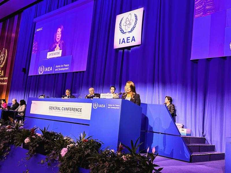 غادة والي أمام مؤتمر وكالة الطاقة الذرية: العلم منارة سلام والتنمية هي السبيل لمستقبل آمن