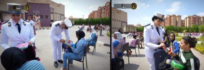 الداخلية تدخل الفرحة على قلوب طلاب المناطق الحضارية الجديدة ودور رعاية الأيتام.. فيديو