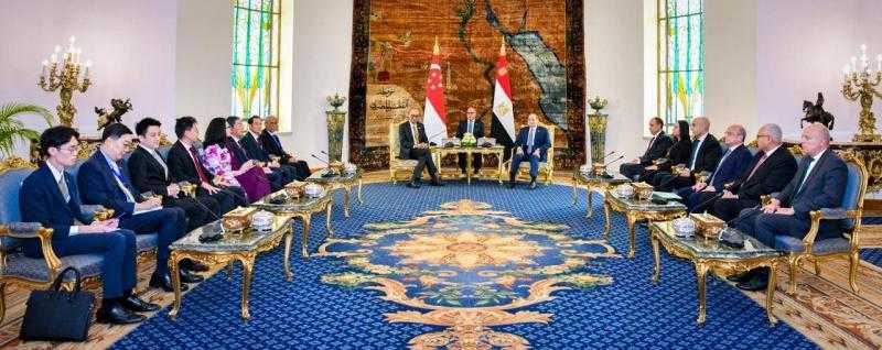 «الزراعة والصحة والنقل والحماية الاجتماعية».. الرئيس السيسي ونظيره السنغافوري يشهدان التوقيع على مذكرات تفاهم