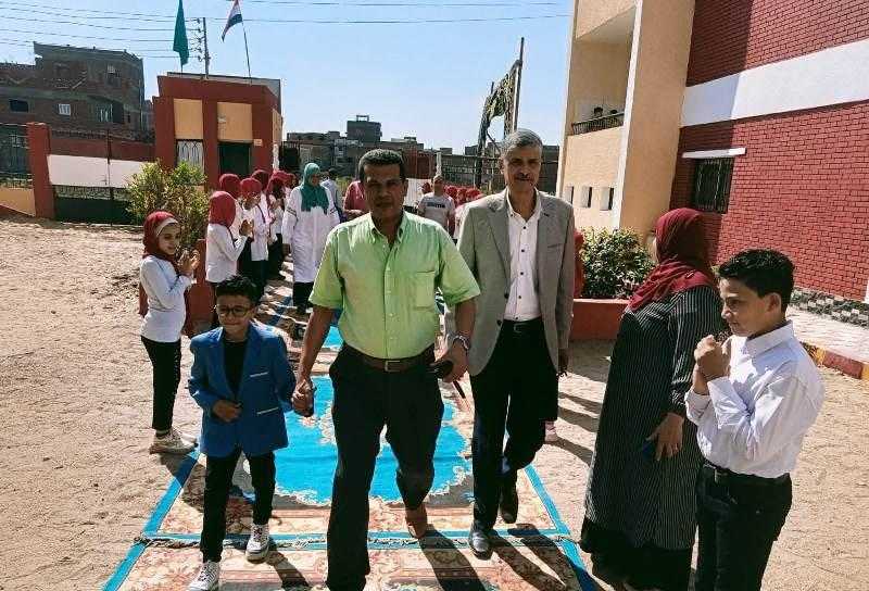 رئيس مدينة الباجور يفتتح مدرسة الشهيد محمد علي فرج بأبو سنيطة
