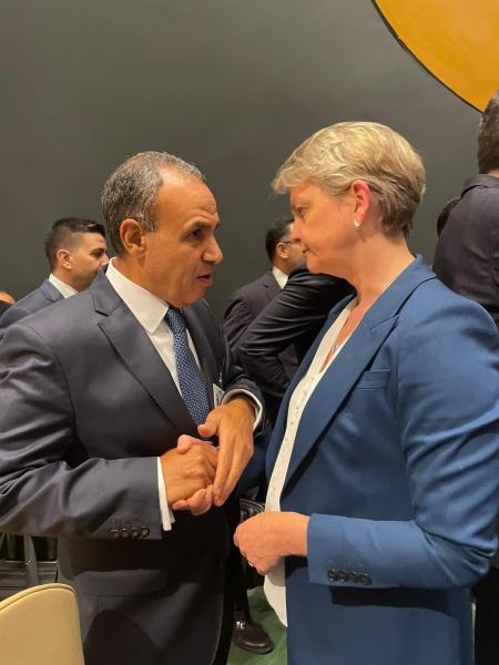 وزير الخارجية يلتقى بنظيرته البريطانية على هامش أعمال الجمعية العامة للأمم المتحدة