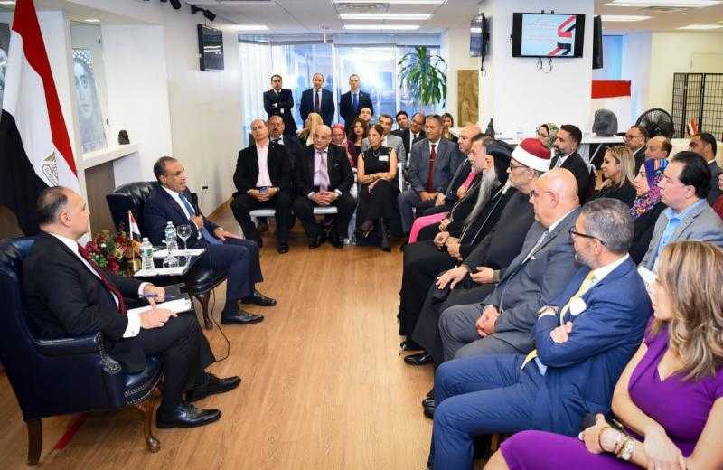 وزير الخارجية يلتقي الجالية المصرية في نيويورك على هامش أعمال الجمعية العامة للأمم المتحدة