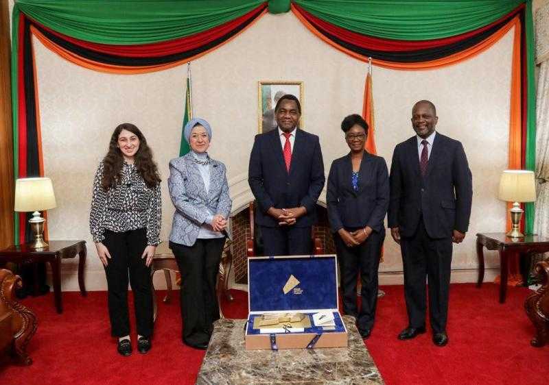 السفيرة المصرية تلتقي رئيس جمهورية زامبيا|صور