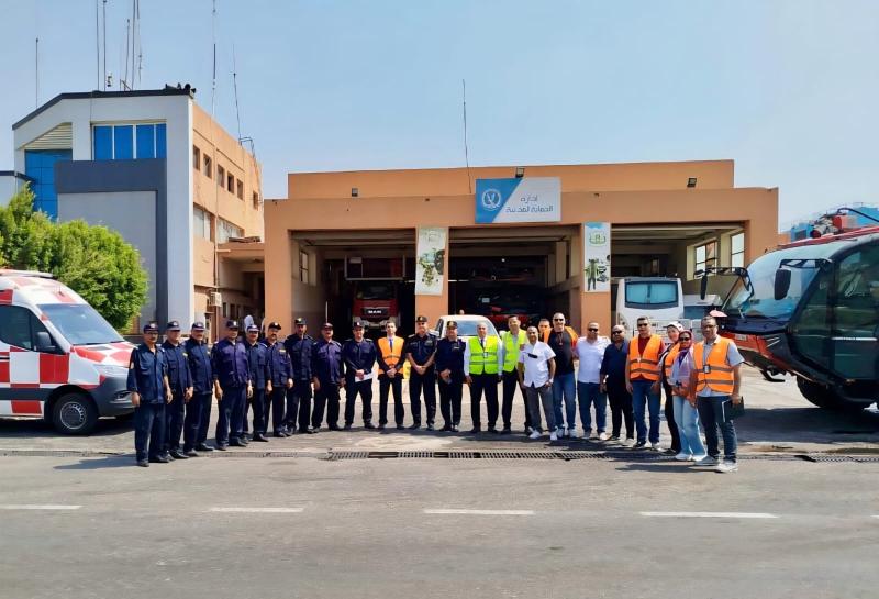 تجربة ميدانية لقياس زمن الاستجابة في حالات الطوارئ بمطار القاهرة| صور