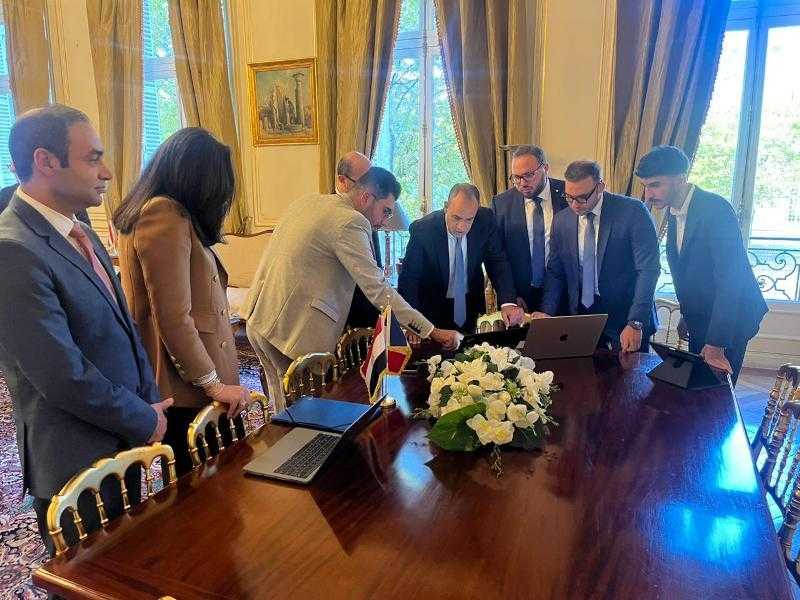 وزير الخارجية يشهد مراسم تدشين الموقع الإلكتروني الجديد للقنصلية العامة لمصر في باريس