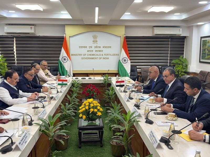 وزير الخارجية يلتقي وزير الكيماويات والأسمدة الهندي