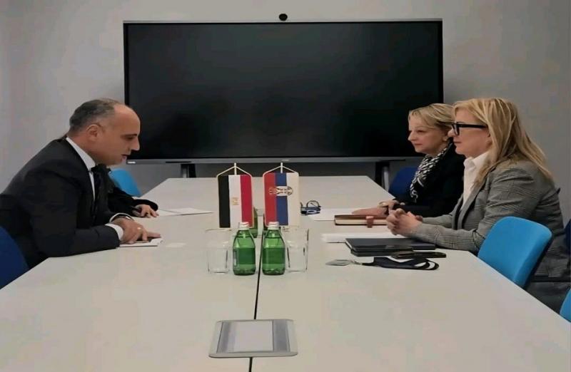 سفير مصر في بلجراد يبحث مع هيئة الطيران المدني في صربيا تعزيز التعاون بين البلدين