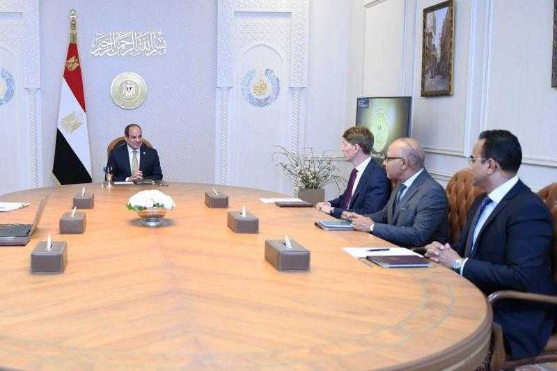 الرئيس السيسي يشيد بمشروعات شركة ميرسك العالمية في مصر لإنتاج وتزويد السفن بالوقود الأخضر