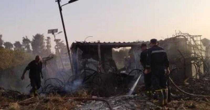 الحماية المدنية بالقليوبية تسيطر على حريق بمخلفات زراعية في قها