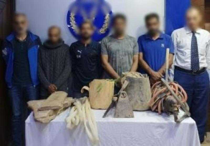 ضبط 6 أشخاص بتهمة الحفر والتنقيب عن الآثار بمنطقة التبين في القاهرة