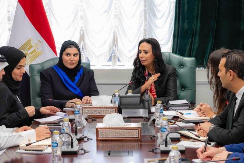 وزيرة التضامن الاجتماعي تستقبل وزيرة الدولة للتعاون الدولي بدولة قطر