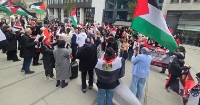 الجالية المصرية والفلسطينية تخرج لدعم الرئيس السيسى فى قلب بروكسل