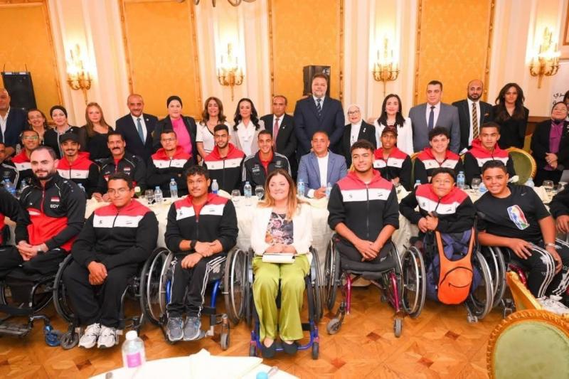 المشرف العام على ”القومي للأشخاص ذوي الإعاقة” تشهد حفل تكريم فريق كرة السلة للكراسي المتحركة