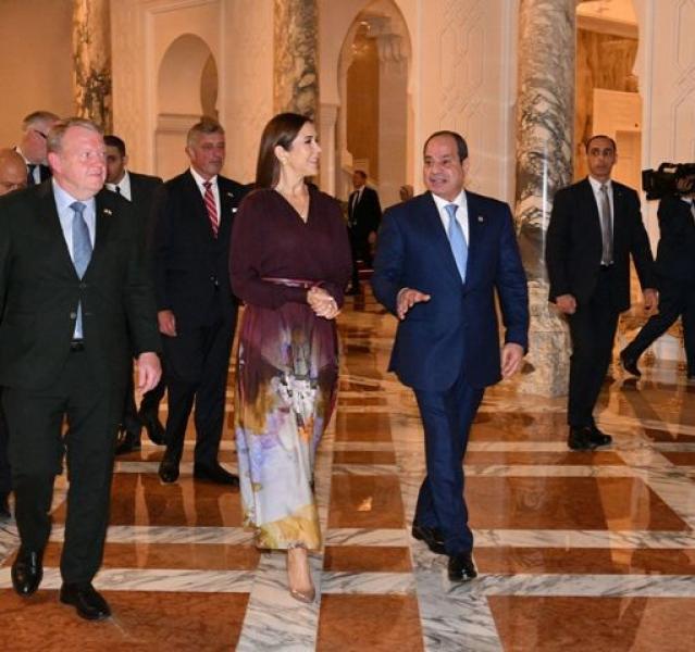 الرئيس السيسي يستقبل ملكة الدنمارك.. وماري تشيد بعظمة الحضارة المصرية