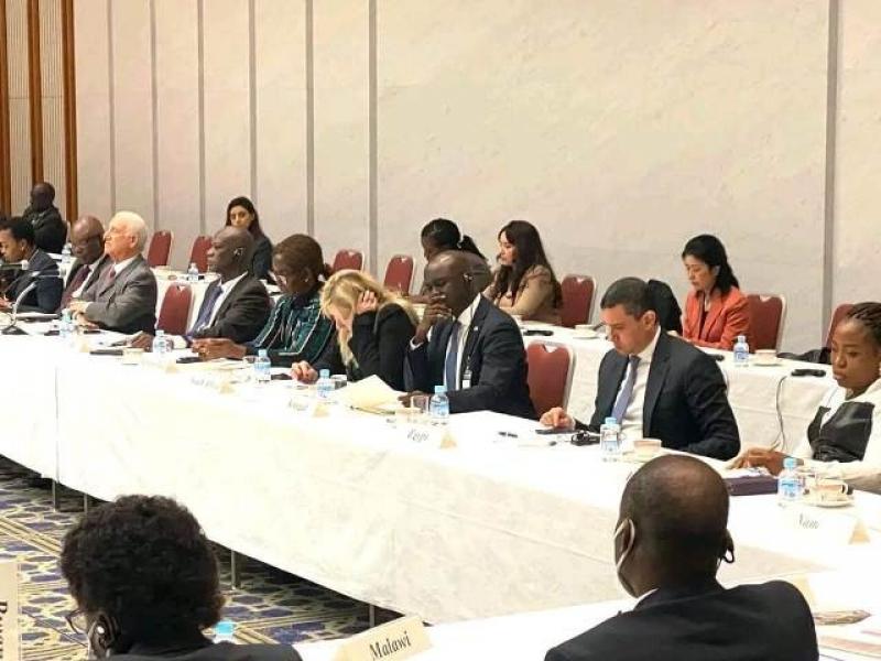 سفير مصر بطوكيو يُشارك في الاجتماع الأول لسفراء الدول الإفريقية مع ”اتحاد الأعمال والشركات” الياباني