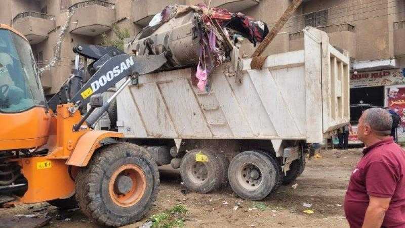 محافظ القليوبية : حملة موسعة لبدء ازالة الاشغالات ورفع كفاءة النظافة بعزبة السوق ببنها