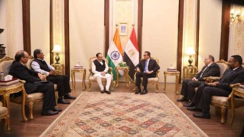 وزير الصحة يستقبل نظيره الهندي لتبادل الخبرات في صناعة الأدوية وتوسيع الاستثمارات الطبية