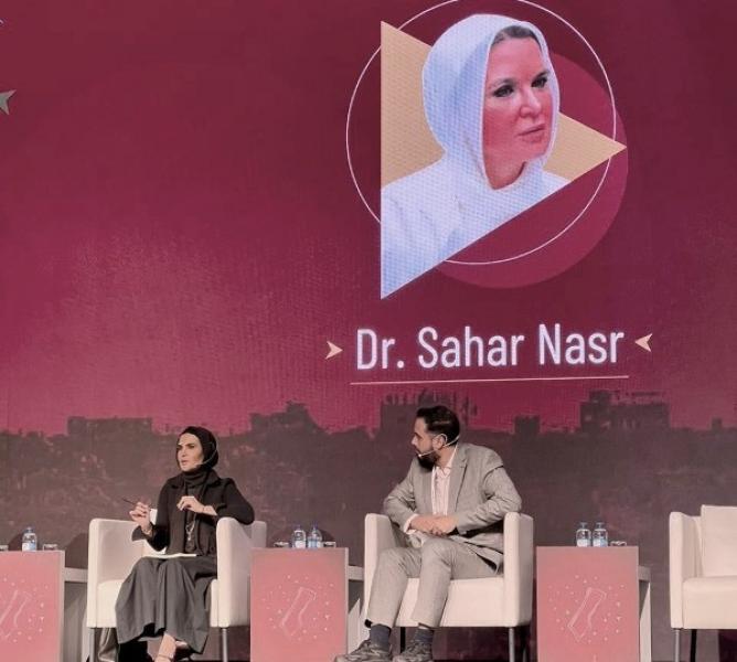 سحر نصر: شيخ الأزهر أول من دعا لنصرة أشقائنا بإطلاق حملة ”أغيثوا غزة”