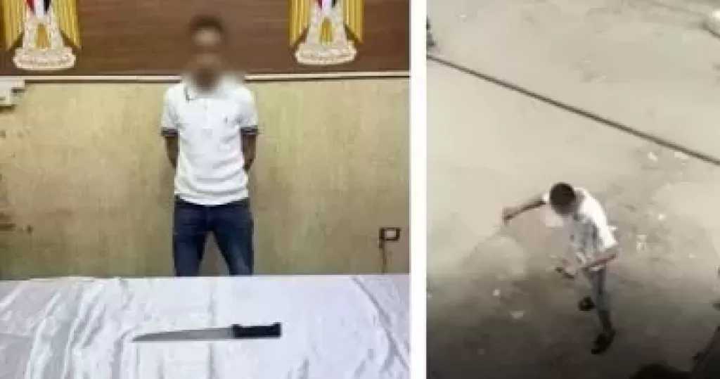 ضبط متهم ظهر في فيديو يهدد أسرة بسلاح أبيض في عين شمس